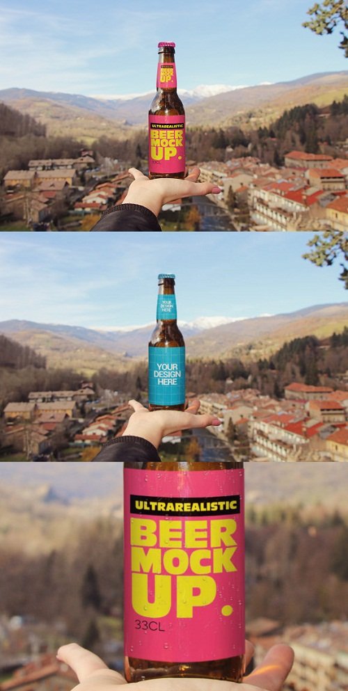 Hand Beer Mockup