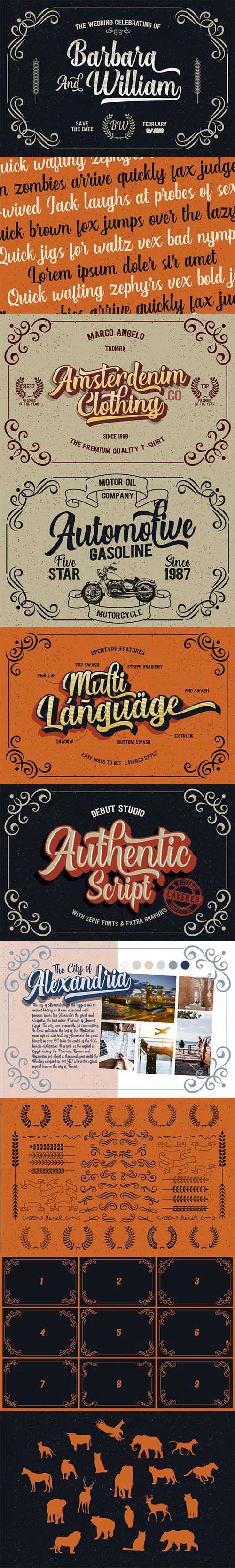 Authentic // Layered Fonts 3454817