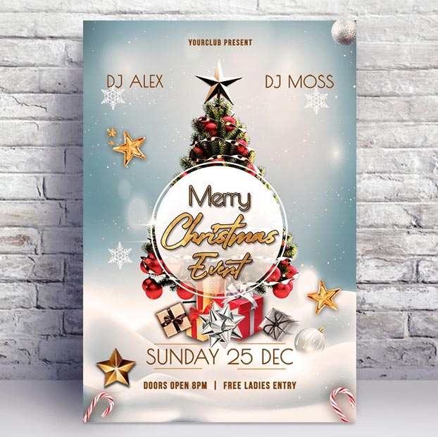 Merry Christmas Event - Premium flyer psd template