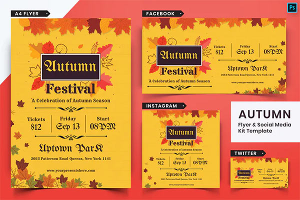 Autumn Festival Flyer & Social Media Pack-08
