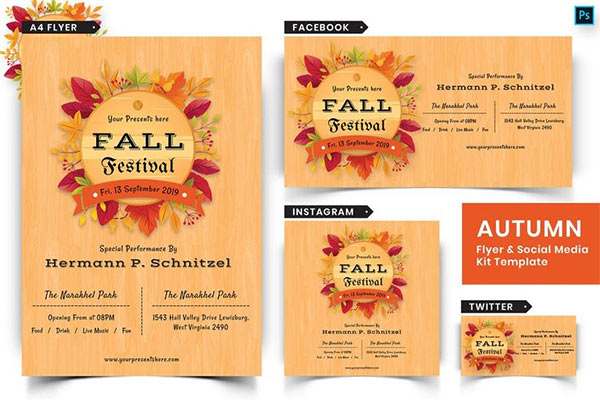 Autumn Festival Flyer & Social Media Pack-07