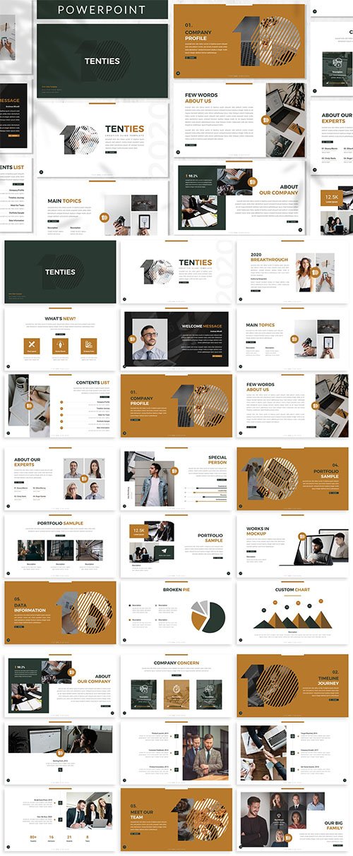 Tenties - Creative Startup PowerPoint, Keynote and Google Slides Presentation