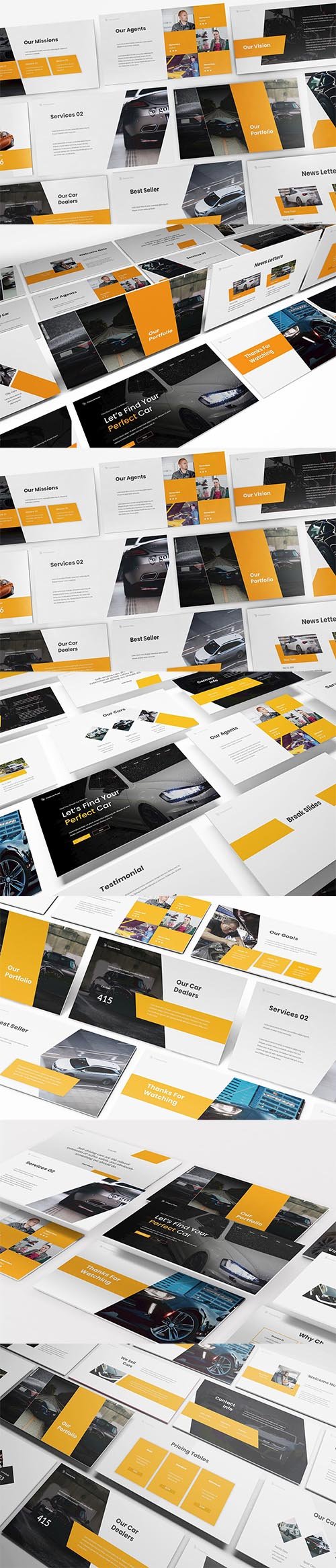 Car Dealership Powerpoint, Keynote and Google Slides Template