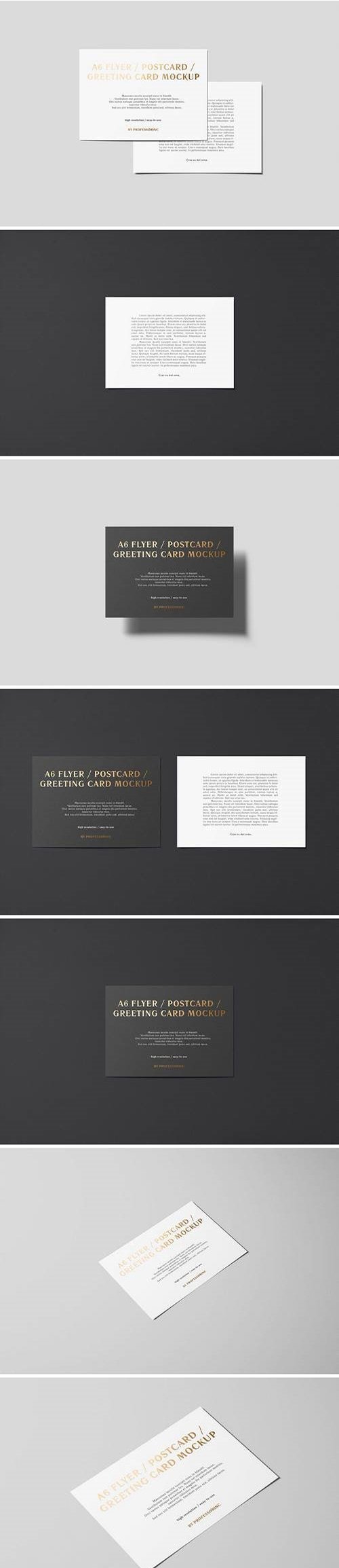 Download A6 Flyer Postcard Greeting Card Mockup Mockups Free Psd Templates