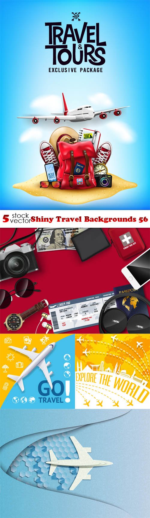 Vectors - Shiny Travel Backgrounds 56