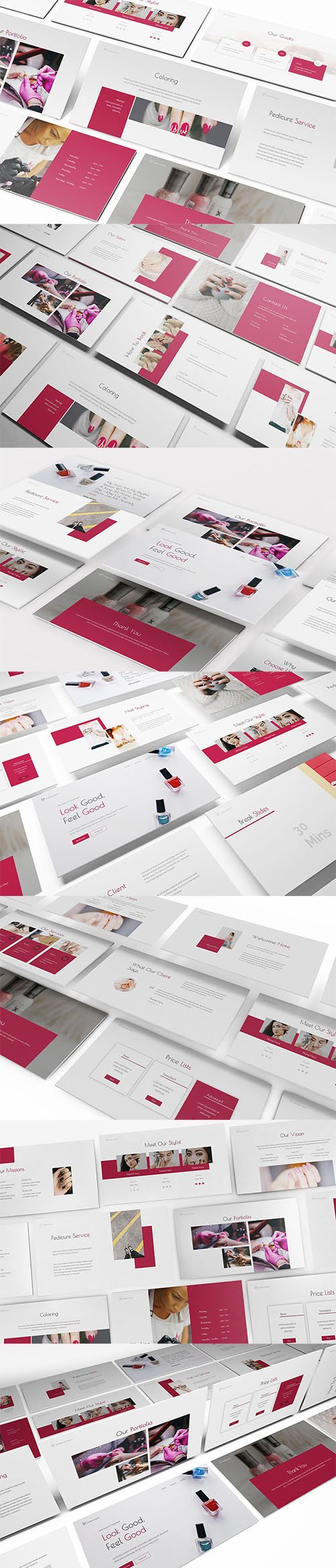 Nail Salon Powerpoint, Keynote and Google Slides Template
