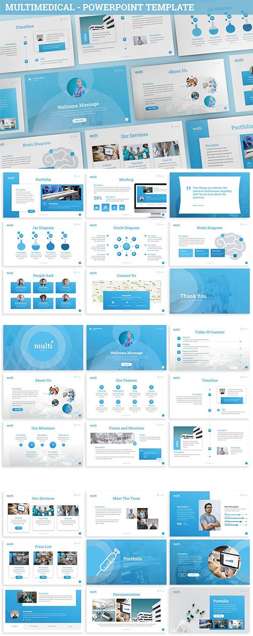 MultiMedical - Powerpoint Presentation Template