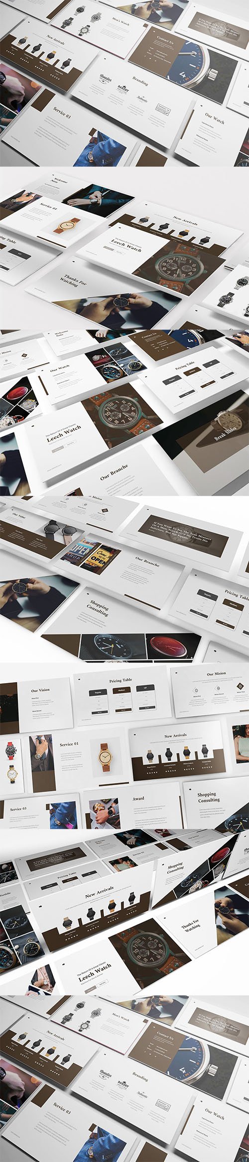 Watch Shop Powerpoint, Keynote and Google Slides Template