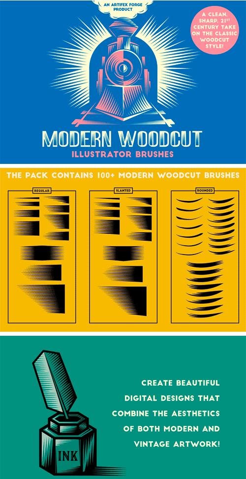 Modern Woodcut Brushes 2310453