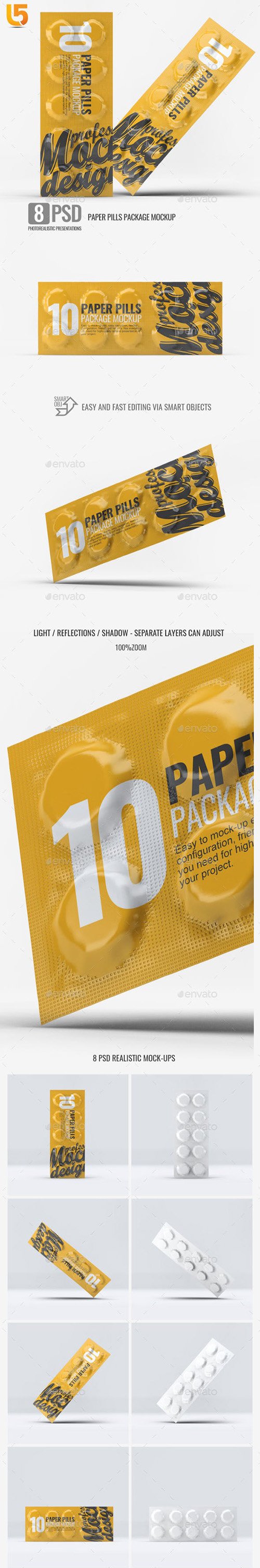 Paper Pills Package Mock-Up 23225385