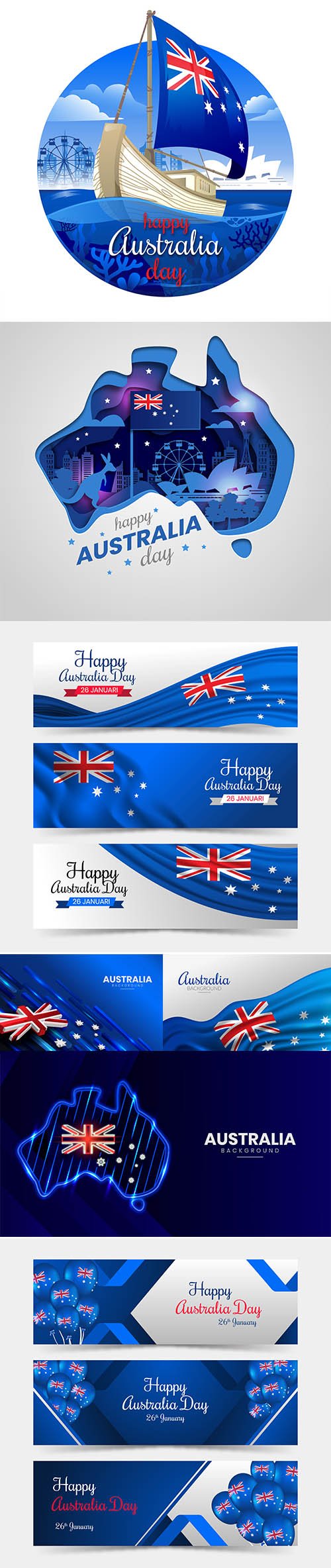 Abstract Australian Background and Banner Template