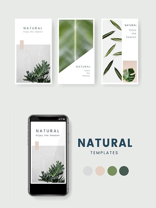 Natural social media template