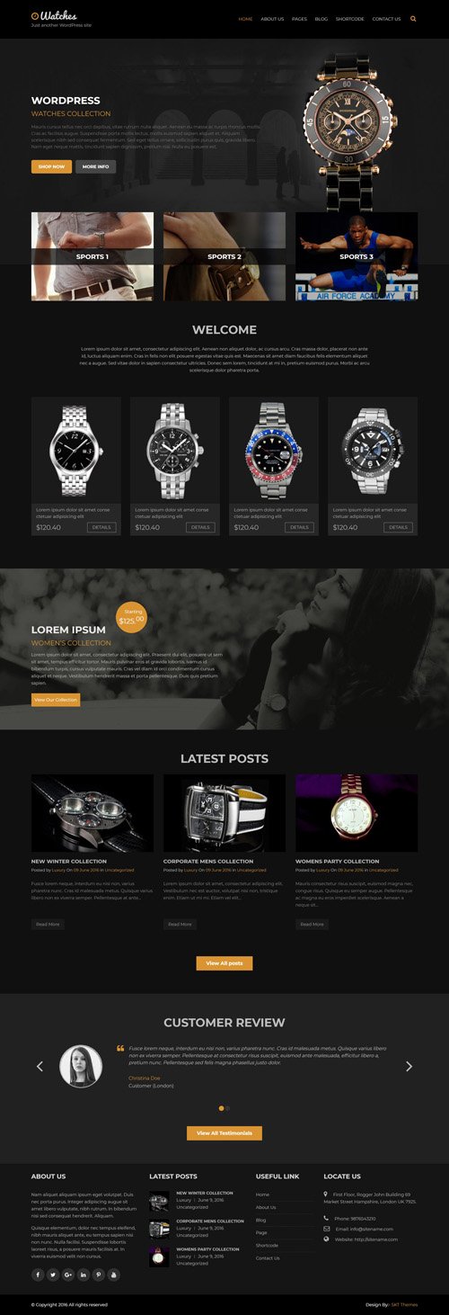 SKT Themes - Luxury Watch v1.0 - Responsive WordPress Theme