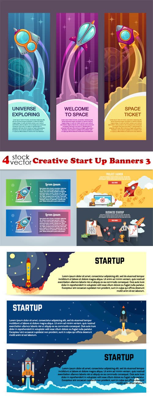 Vectors - Creative Start Up Banners 3