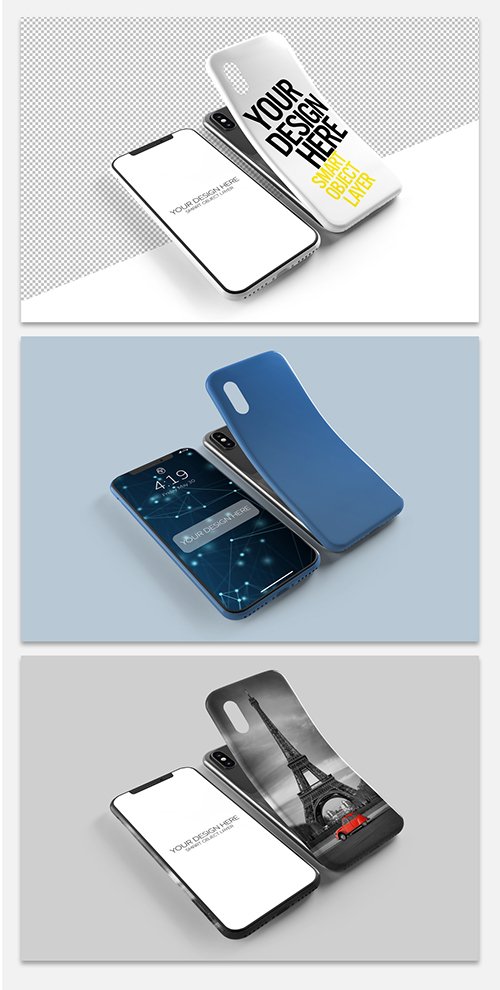 Smartphone Screen and Case Mockup