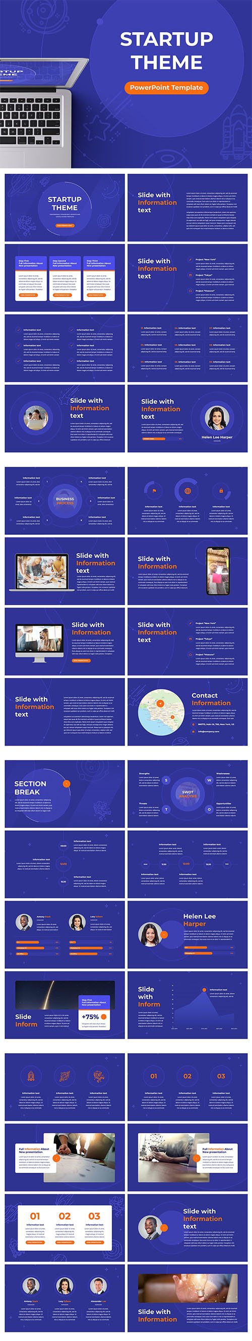 Startup Theme For Powerpoint, Keynote and Google Slides Template