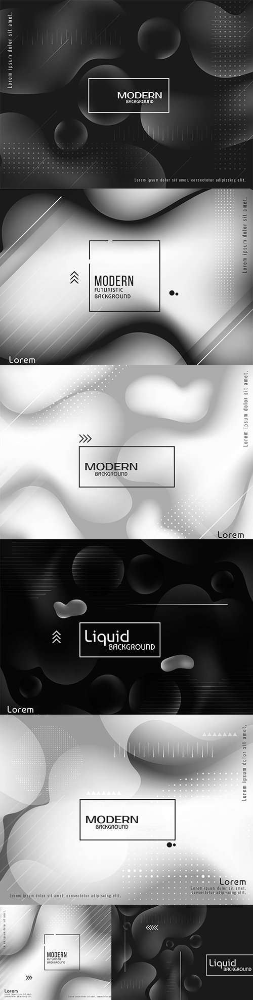 Modern elegant grey and black color liquid background