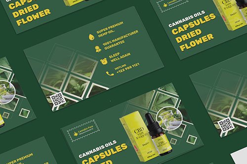 Cannabis Hemp Oil Products Business Card