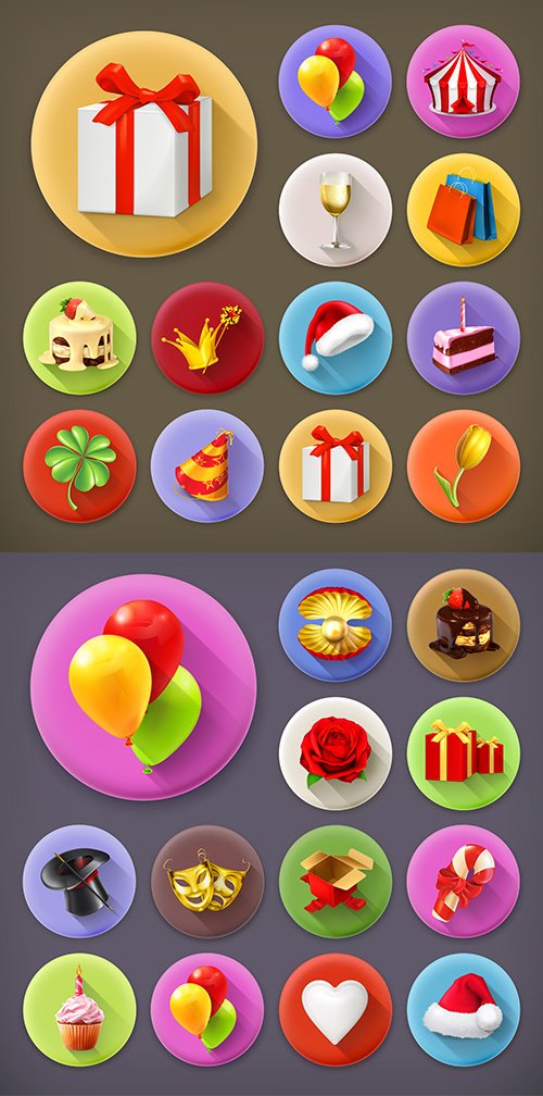Holiday Gifts Long Shadow Icon
