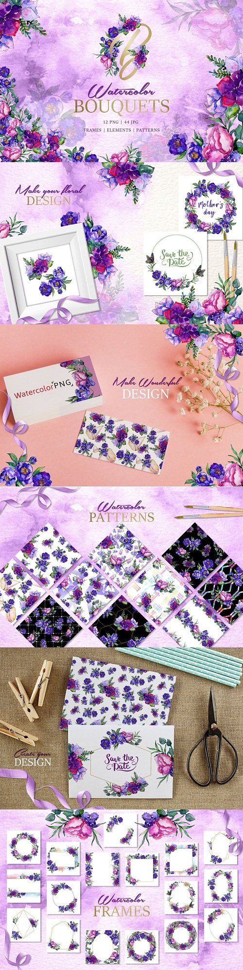 Bouquets of purple flowers - 3451531
