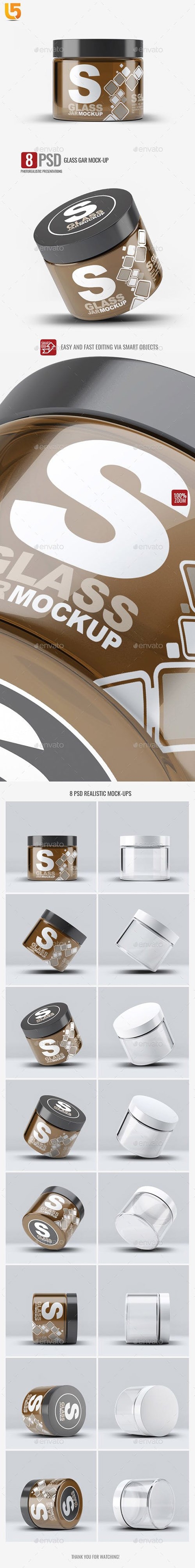 Cosmetics Glass Jar Mock-Up 23225220
