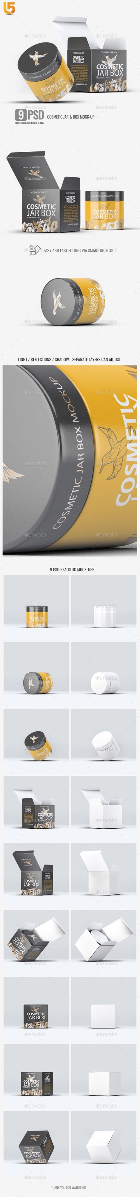 Cosmetic Jar & Box Mock-up 23225178