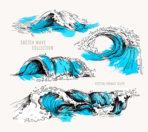 Sketch Ocean Waves