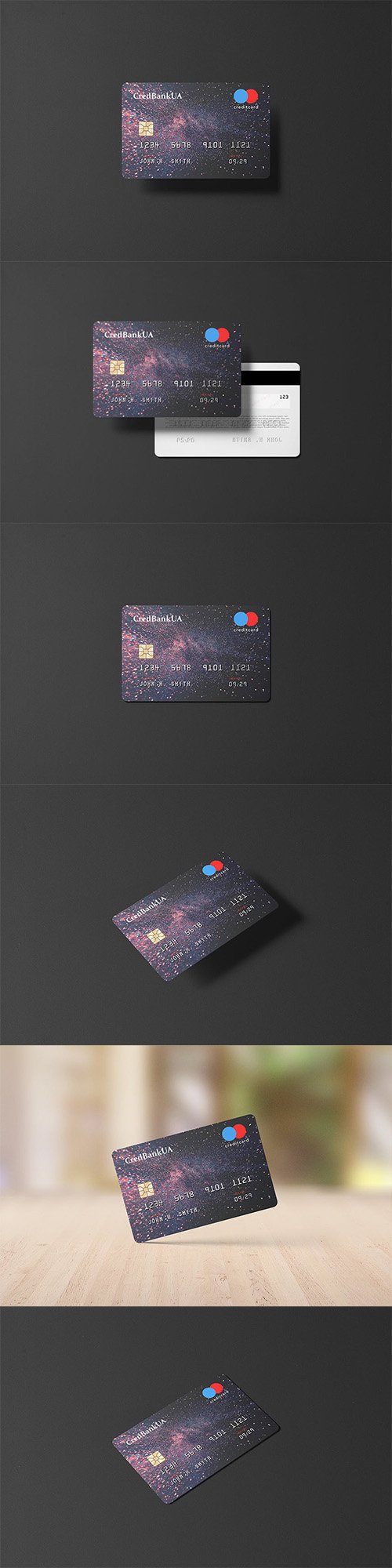 85x55 Landscape Credit Card Mockup