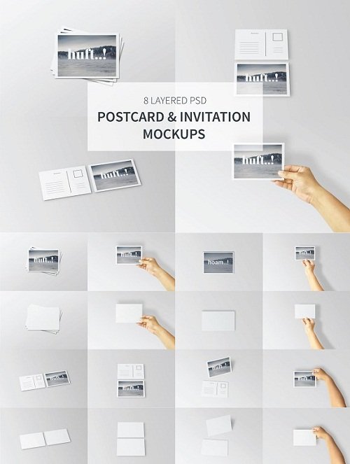 Postcard & Invitation Mockups 2464035