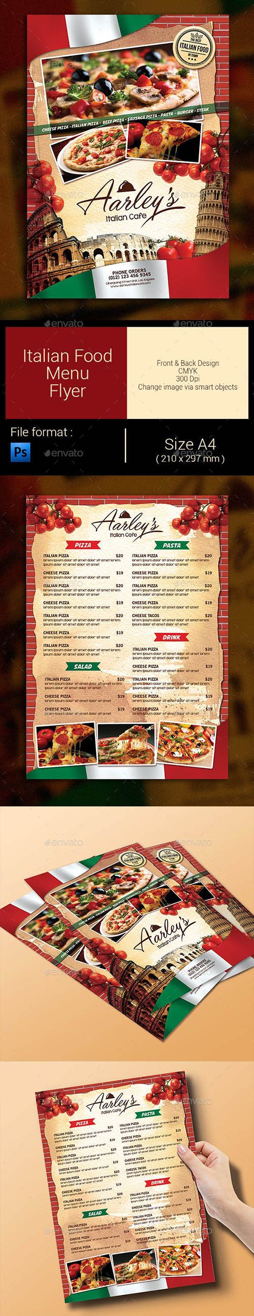 Italian Food Menu Flyer 9267264