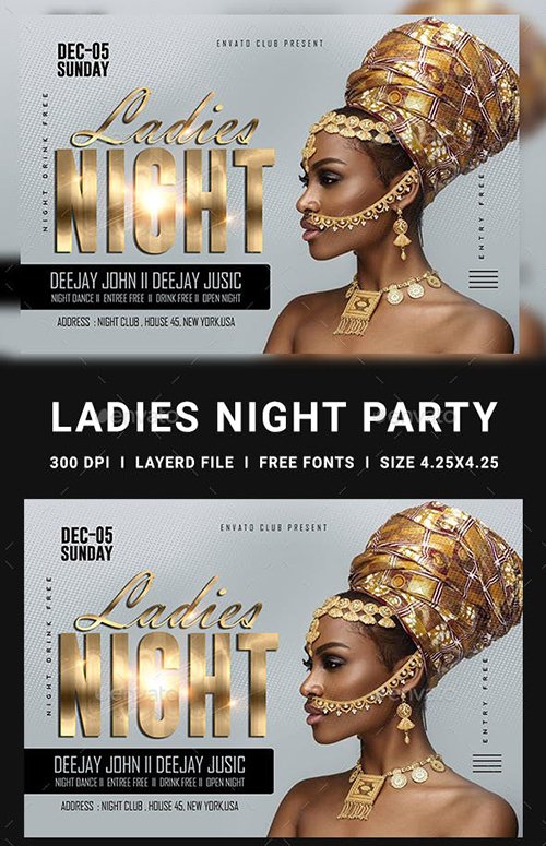 GraphicRiver - Ladies Night Club Flyer 23152761