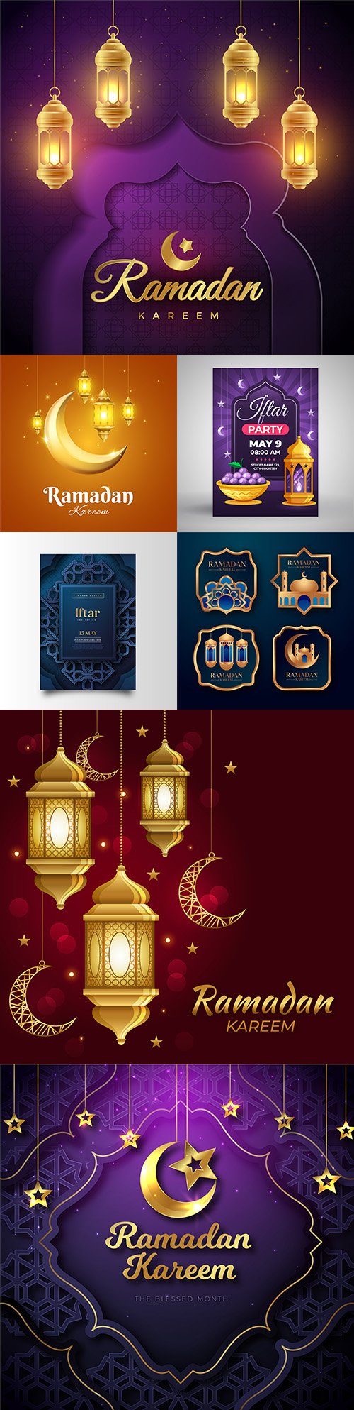 Ramadan Kareem Islamic background elements 22