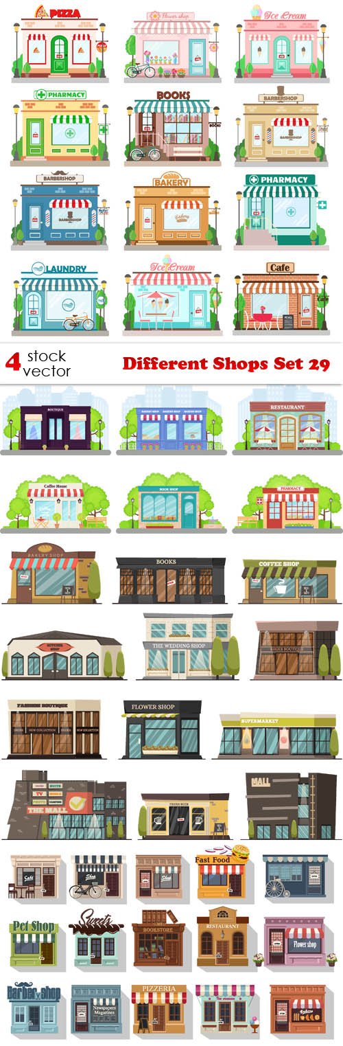 Vectors - Different Shops Set 29