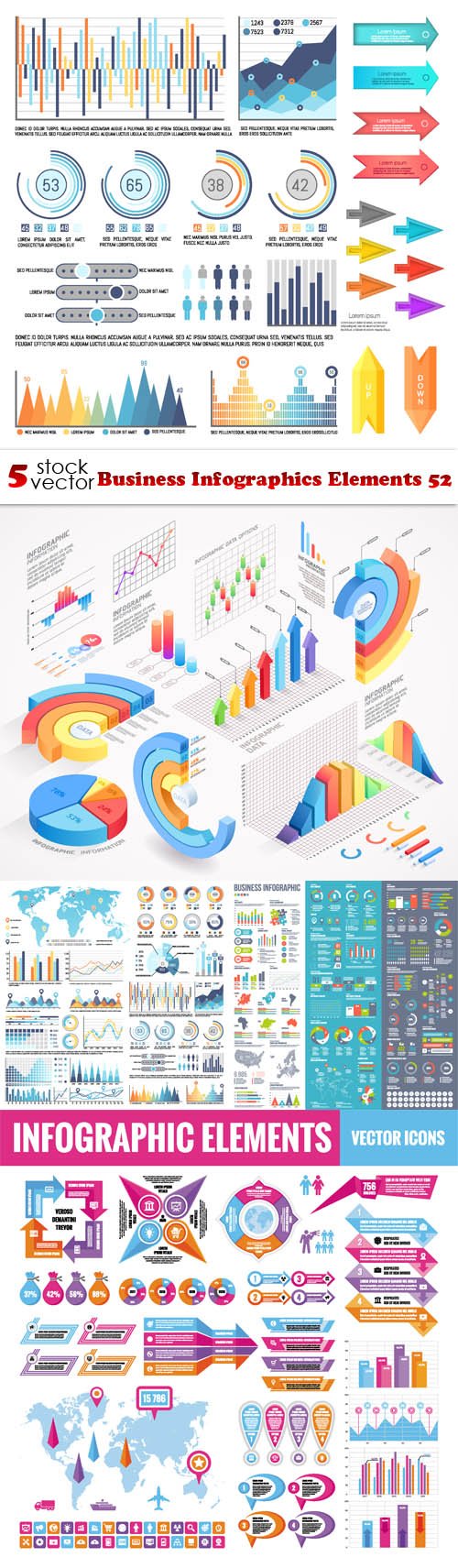 Vectors - Business Infographics Elements 52