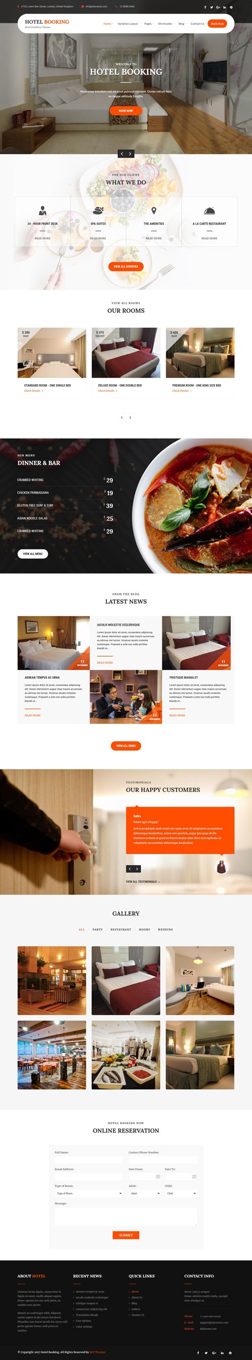 SKT Themes - Hotel Booking v1.0 - Responsive WordPress Theme