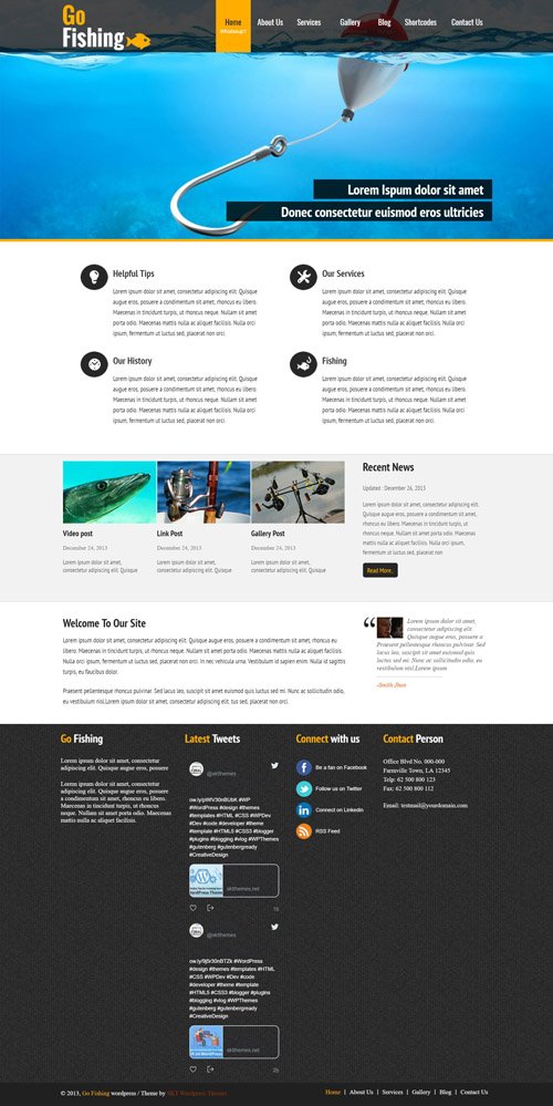 SKT Themes - Go Fishing v1.0 - Responsive WordPress Theme