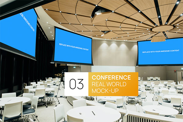 Conference Hall Projector Real World Mock-up