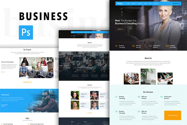 Business Consulting Agency PSD Template