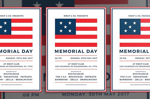 Memorial Day Flyer PSD