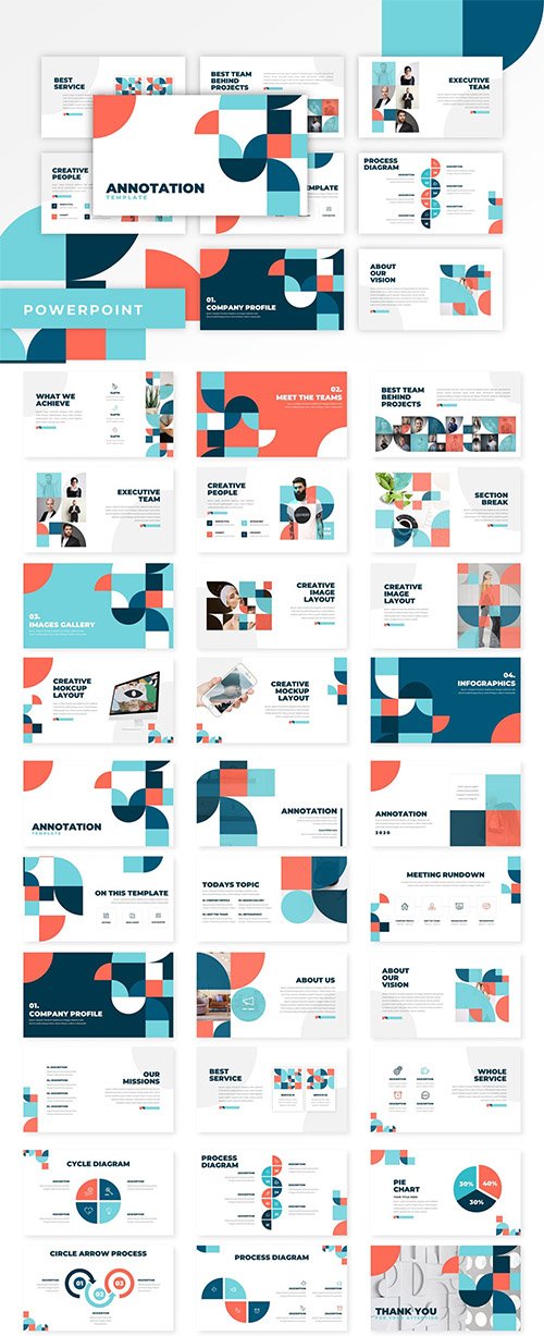 Annotation - Flat Design Powerpoint, Keynote and Google Slide Template