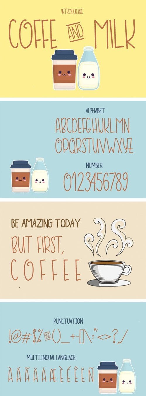 Coffe and Milk Font