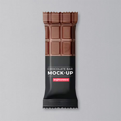 Chocolate Bar Mock-Up Template PSD