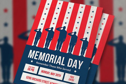 Memorial Day Flyer PSD