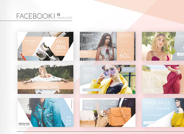 Fashion Pastel Elegant Facebook Ad Template