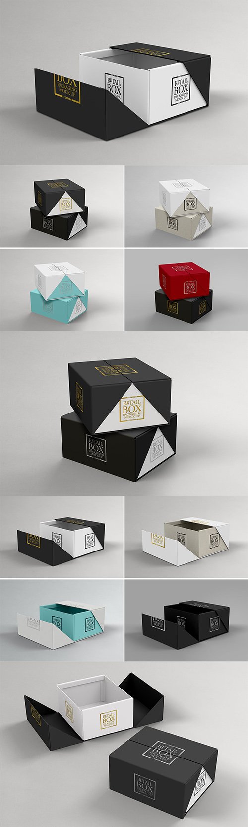 VOLUME 03: Retail Box Packaging Mockups PSD
