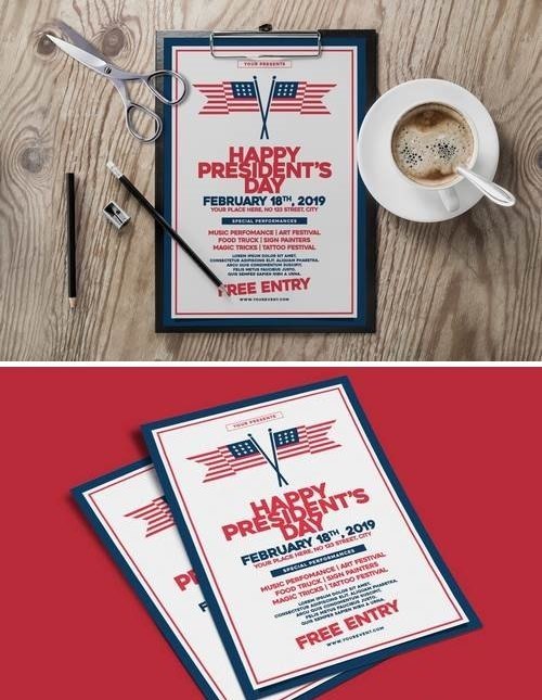 US President's Day Flyer