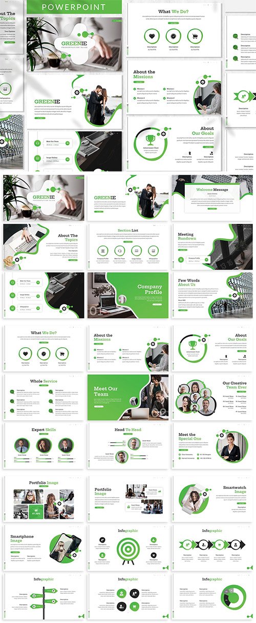 Greenie - Business Powerpoint, Keynote and Google Slide Template