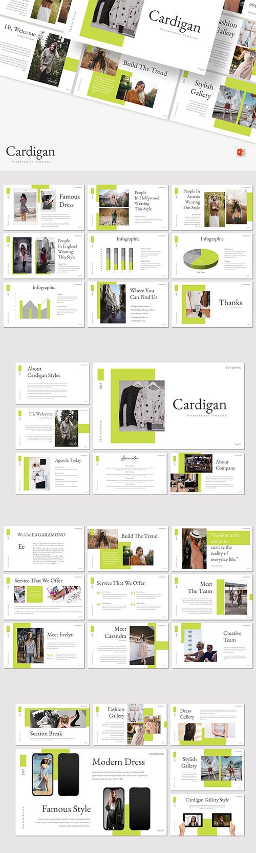 Cardigan - Powerpoint, Keynote and Google Slide Template