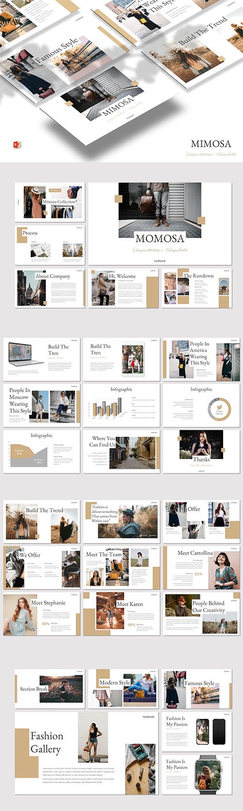 Mimosa - Powerpoint, Keynote and Google Slide Template