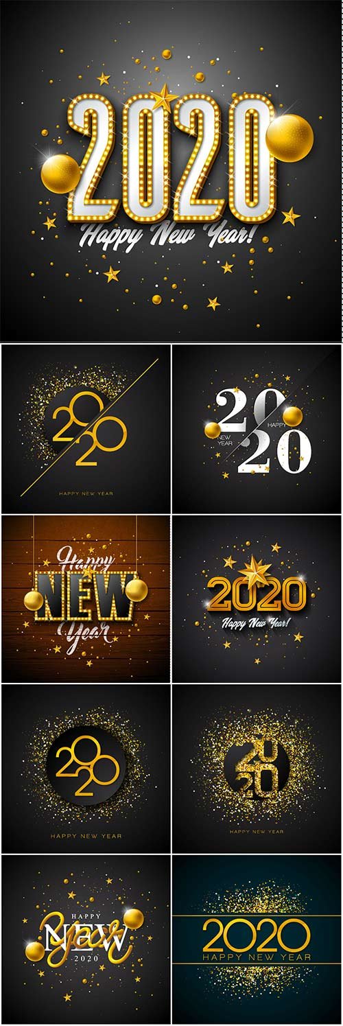 2020 Happy New Year illustration